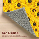 Ultra Soft Area Rug, Non Slip, Stain Resistant, Washable Area Rugs for Living Room, Bedroom, Vibrant Yellow Rustic Country Style(Yellow)
