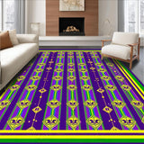 Ultra Soft Area Rug, Non Slip, Stain Resistant, Washable Area Rugs for Living Room, Bedroom, Colorful Carnival Bead Pattern(Purple)