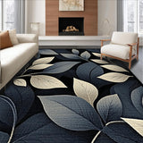 Ultra Soft Area Rug, Non Slip, Stain Resistant, Washable Area Rugs for Living Room, Bedroom, Elegant Nature-Inspired Aesthetic(Gray)