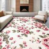 Ultra Soft Area Rug, Non Slip, Stain Resistant, Washable Area Rugs for Living Room, Bedroom, Whimsical Country Style Pattern(Ivory)