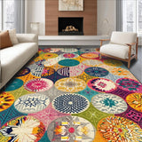 Bohemian Style Round Colorful Circle Design(Yellow)