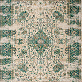 Ultra Soft Area Rug, Non Slip, Stain Resistant, Washable Area Rugs for Living Room, Bedroom, Earthy Vintage Botanical Motif(Beige)