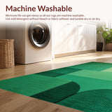 Ultra Soft Area Rug, Non Slip, Stain Resistant, Washable Area Rugs for Living Room, Bedroom, Contemporary Faded Kids Playroom Stain-Resistant Rug(Green)