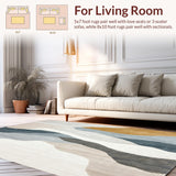 Ultra Soft Area Rug, Non Slip, Stain Resistant, Washable Area Rugs for Living Room, Bedroom, Serene Desert Oasis Indoor/ Area Rug Natural Gray Runner(Beige)