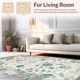 Cozy Distressed Floral Motif(Beige)