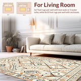 Contemporary Abstract Tiled Motif(Beige)