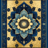 Ultra Soft Area Rug, Non Slip, Stain Resistant, Washable Area Rugs for Living Room, Bedroom, Trendy Distressed Flower Artwork(Gold)