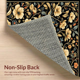 Minimalist Floral Elegance in Black(Black)