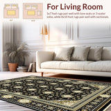 Elegant Black Ivory Medallion Design(Black)