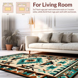 Stylish Warm Toned Geometric Arrangement(Blue)