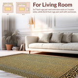 Ultra Soft Area Rug, Non Slip, Stain Resistant, Washable Area Rugs for Living Room, Bedroom, Dynamic Animal Print Visual Charm(Beige)