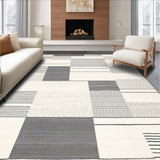 Ultra Soft Area Rug, Non Slip, Stain Resistant, Washable Area Rugs for Living Room, Bedroom, Contemporary Cream Geometric Statement(Beige)