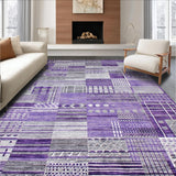Ultra Soft Area Rug, Non Slip, Stain Resistant, Washable Area Rugs for Living Room, Bedroom, Dynamic Abstract Expressionist Theme(Purple)