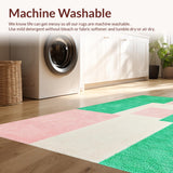 Ultra Soft Area Rug, Non Slip, Stain Resistant, Washable Area Rugs for Living Room, Bedroom, Modern Brightly Colored Wonderland(Green)