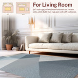 Ultra Soft Area Rug, Non Slip, Stain Resistant, Washable Area Rugs for Living Room, Bedroom, Modern Grey Abstract Living Room Non-Slip Carpet(Gray)