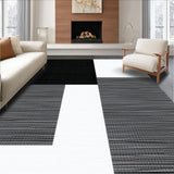 Ultra Soft Area Rug, Non Slip, Stain Resistant, Washable Area Rugs for Living Room, Bedroom, Refined Rustic Abstract Composition(Black)