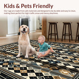 Trendy Black and White Medallion(Beige)