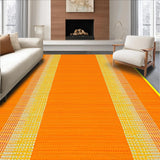 Ultra Soft Area Rug, Non Slip, Stain Resistant, Washable Area Rugs for Living Room, Bedroom, Artistic Plush Geometric Motif(Orange)