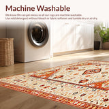 Ultra Soft Area Rug, Non Slip, Stain Resistant, Washable Area Rugs for Living Room, Bedroom, Boho Beige Area(Beige)