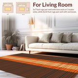 Ultra Soft Area Rug, Non Slip, Stain Resistant, Washable Area Rugs for Living Room, Bedroom, Colorful Soft Touch Design(Brown)