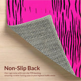 Ultra Soft Area Rug, Non Slip, Stain Resistant, Washable Area Rugs for Living Room, Bedroom, Bold Abstract Animal Print Style(Pink)