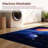 Ultra Soft Area Rug, Non Slip, Stain Resistant, Washable Area Rugs for Living Room, Bedroom, Radiant Galactic Exploration Pattern(Purple)