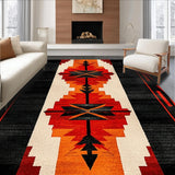 Ultra Soft Area Rug, Non Slip, Stain Resistant, Washable Area Rugs for Living Room, Bedroom, Southwest Arrow Black Red Living Room Rug(Red)