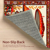 Charming Earthy Toned Mushroom Motif(Red)