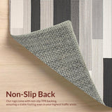 Ultra Soft Area Rug, Non Slip, Stain Resistant, Washable Area Rugs for Living Room, Bedroom, Rustic Randomized Colorful Patterns(Gray)