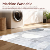 Ultra Soft Area Rug, Non Slip, Stain Resistant, Washable Area Rugs for Living Room, Bedroom, Contemporary Shaggy Textured Aesthetic(Gray)