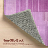 Ultra Soft Area Rug, Non Slip, Stain Resistant, Washable Area Rugs for Living Room, Bedroom, Elegant Smooth Surface Modern Appeal(Purple)