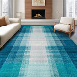 Ultra Soft Area Rug, Non Slip, Stain Resistant, Washable Area Rugs for Living Room, Bedroom, Washable Ombre Striped Rug: Modern Abstract Area Rug(Blue)