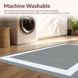 Ultra Soft Area Rug, Non Slip, Stain Resistant, Washable Area Rugs for Living Room, Bedroom, Vibrant Earthy Symmetrical Composition(Gray)