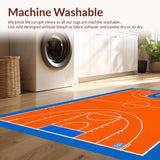 Ultra Soft Area Rug, Non Slip, Stain Resistant, Washable Area Rugs for Living Room, Bedroom, Dynamic Fire-Printed Sports Aesthetic(Orange)