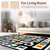 Elegant Minimalist White Alphabet Arrangement(Red)