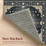 Ultra Soft Area Rug, Non Slip, Stain Resistant, Washable Area Rugs for Living Room, Bedroom, Artful Esoteric Starry Composition(Gray)