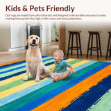 Vibrant Brushstroke Striped Aesthetic(Blue)