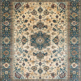 Ultra Soft Area Rug, Non Slip, Stain Resistant, Washable Area Rugs for Living Room, Bedroom, Rustic Earthy Floral Aesthetic(Beige)