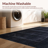Ultra Soft Area Rug, Non Slip, Stain Resistant, Washable Area Rugs for Living Room, Bedroom, Elegant Black Bow Rug - Designer Bathmat for Coquette Home Aesthetics(Gray)
