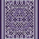 Ultra Soft Area Rug, Non Slip, Stain Resistant, Washable Area Rugs for Living Room, Bedroom, Contemporary Checked Visual Harmony(Purple)
