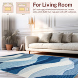 Artistic Contemporary Patterned Layering(Blue)