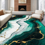 Dynamic Green Textured Composition(Green)