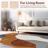 Ultra Soft Area Rug, Non Slip, Stain Resistant, Washable Area Rugs for Living Room, Bedroom, Soft Non-Slip Bedroom Carpet with Warm Neutral Tones(Beige)