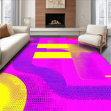 Ultra Soft Area Rug, Non Slip, Stain Resistant, Washable Area Rugs for Living Room, Bedroom, Lively Colorful Graphic Expression(Pink)