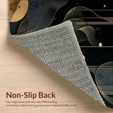 Artful Black Gold Geometric Composition(Black)