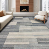 Ultra Soft Area Rug, Non Slip, Stain Resistant, Washable Area Rugs for Living Room, Bedroom, Slate Colored Modern Linear Arrangement(Gray)