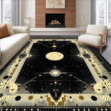Contemporary Ethereal Patterned Runner(Black)