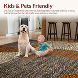 Ultra Soft Area Rug, Non Slip, Stain Resistant, Washable Area Rugs for Living Room, Bedroom, Chic Contemporary Cheetah Motif(Beige)