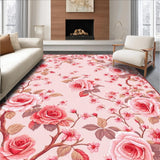 Ultra Soft Area Rug, Non Slip, Stain Resistant, Washable Area Rugs for Living Room, Bedroom, Contemporary Soft Petal Aesthetic(Pink)