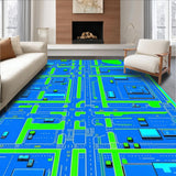Charming Playful Street Scene(Blue)